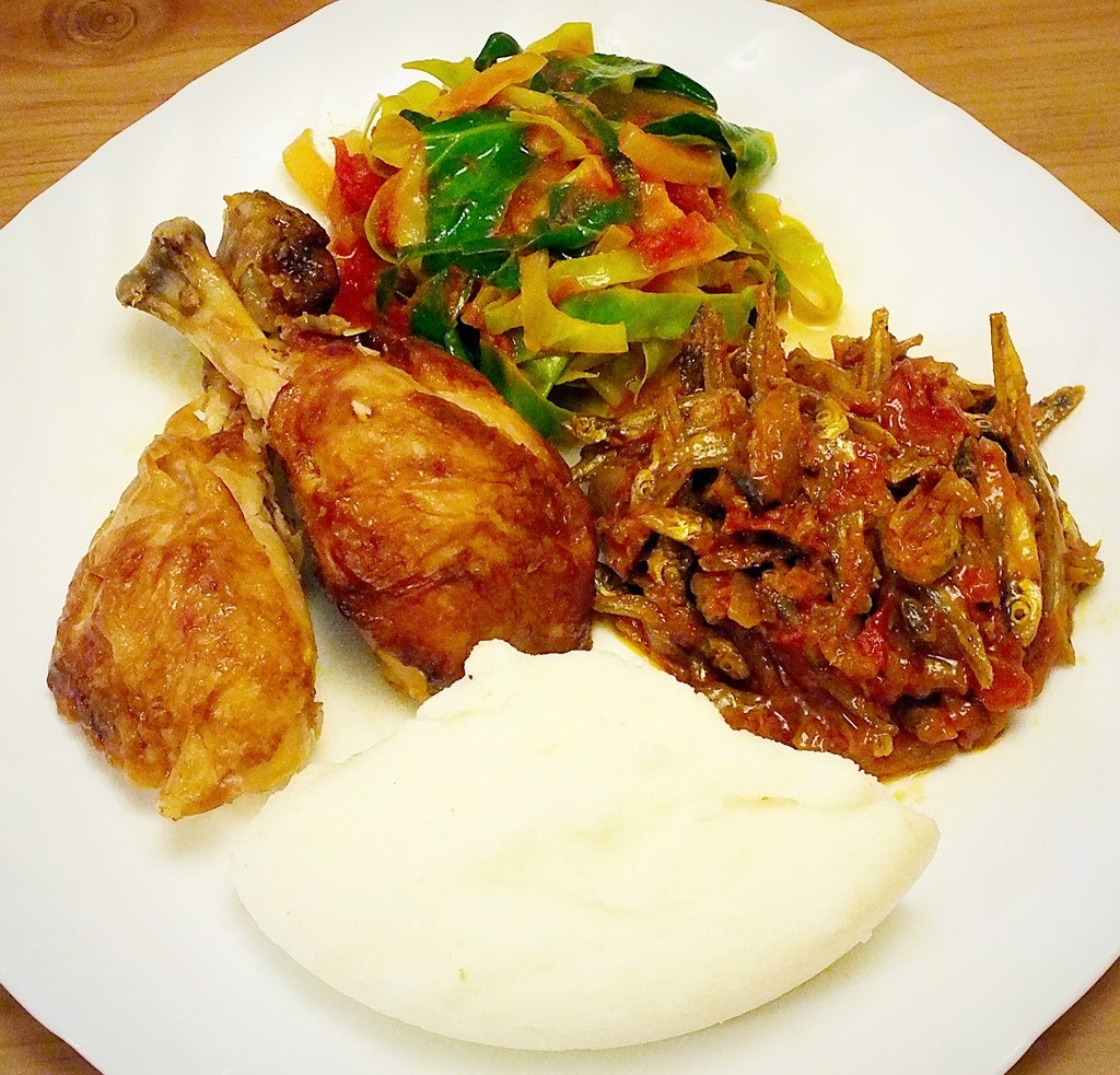 Nshima with Chicken