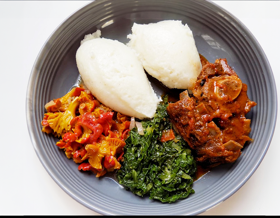 Nshima with beef